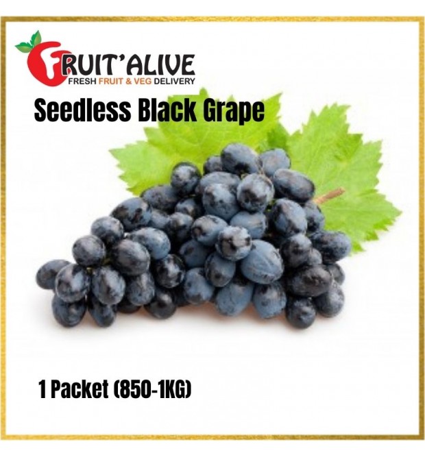 SEEDLESS BLACK GRAPE FROM AUSTRALIA (900G-1KG)